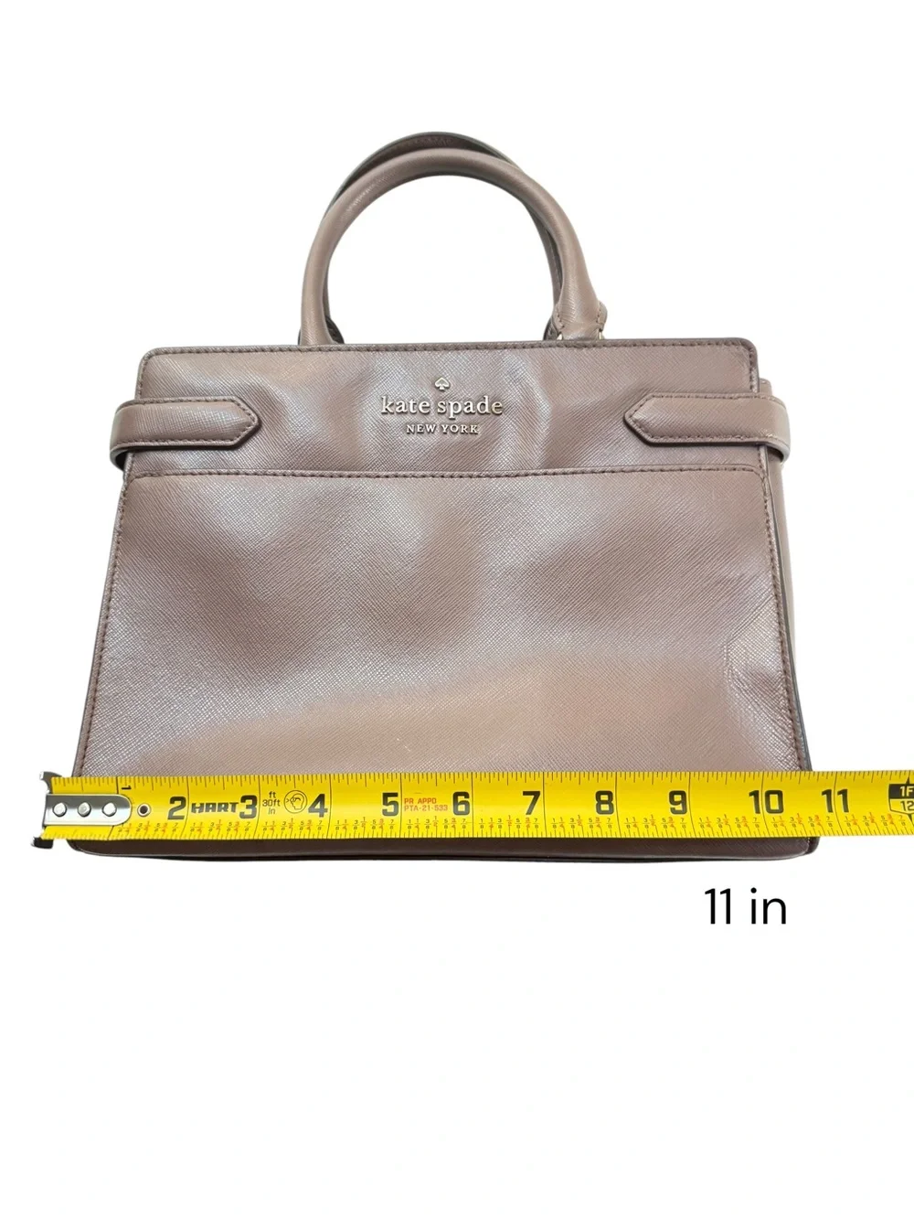 Kate Spade New York Staci Satchel Women Saffiano Leather Mauve Handbag Bag
